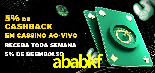 Promoções do cassino ao Vivo ababkf